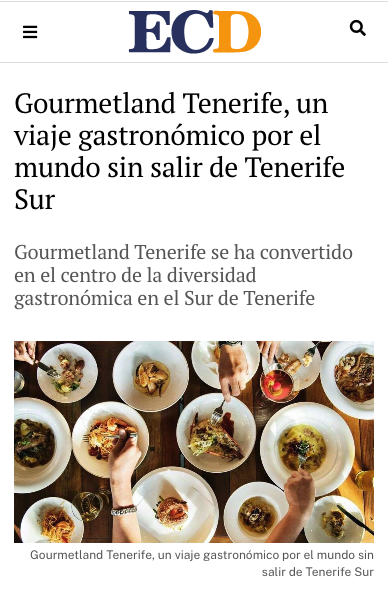 Gourmetland Tenerife, un viaje gastronómico por el mundo sin salir de Tenerife Sur
